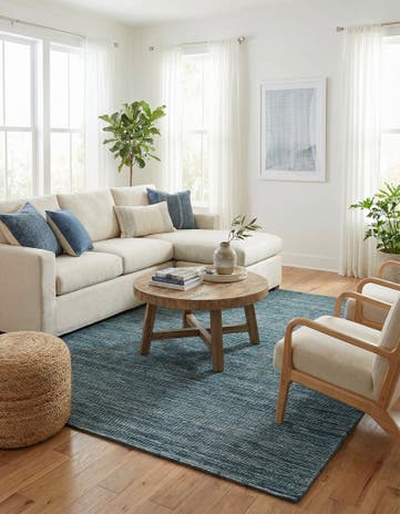 Blue Finsbury Square Rug