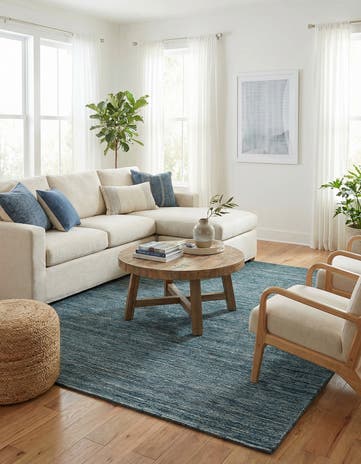 Blue Finsbury Square Rug