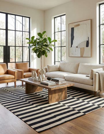 5' 8 x 7' 7 Hand Woven Kilim Modern Wool Rug