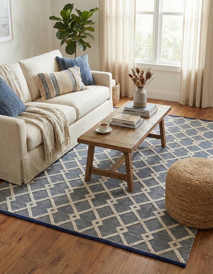 Detail image of 5' 1 x 8'  Hand Knotted Jill Zarin Dorset Rug