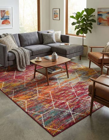 10' x 13' Lattice Frieze Rug