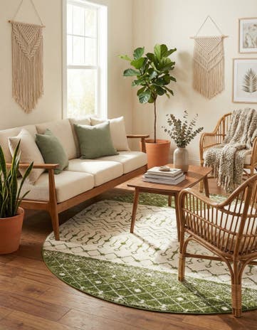 7' 10 x 10' Moroccan Trellis Oval Rug