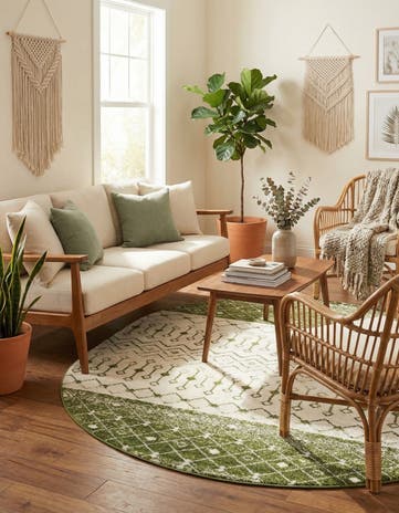 7' 10 x 10' Moroccan Trellis Oval Rug