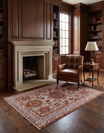 3' 6 x 5' 1 Hand Knotted Mamluk Ziegler Rug