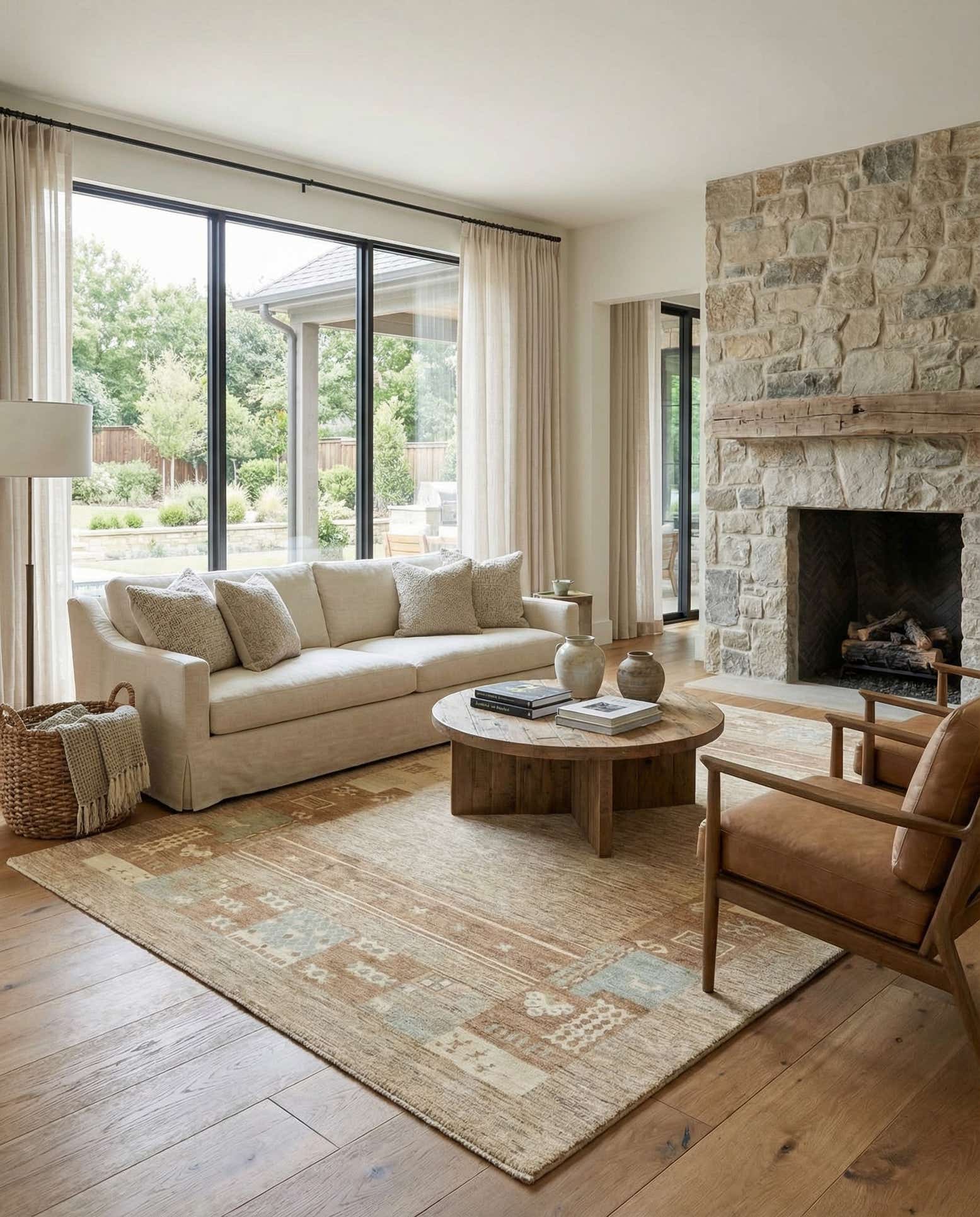 6' 7 x 9' 9 Hand Knotted Modern Ziegler Rug
