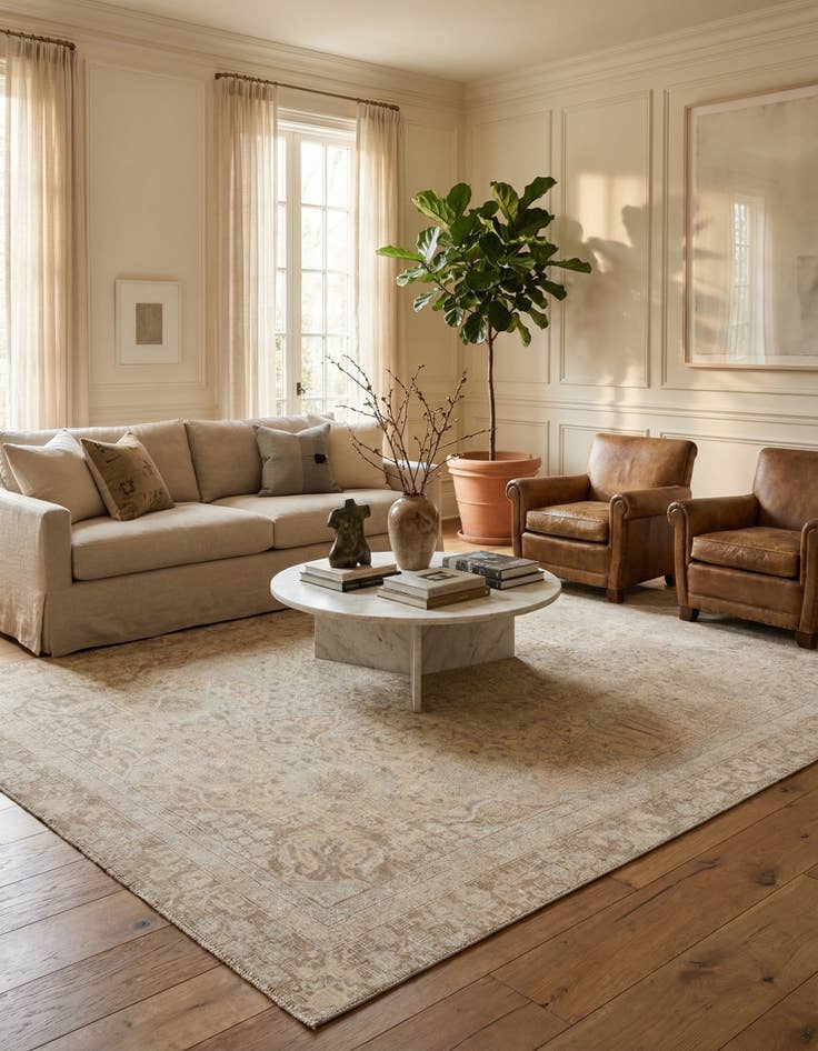 Detail image of 7' 8 x 11' 10  Hand Knotted Ultra Vintage Persian Wool Rug