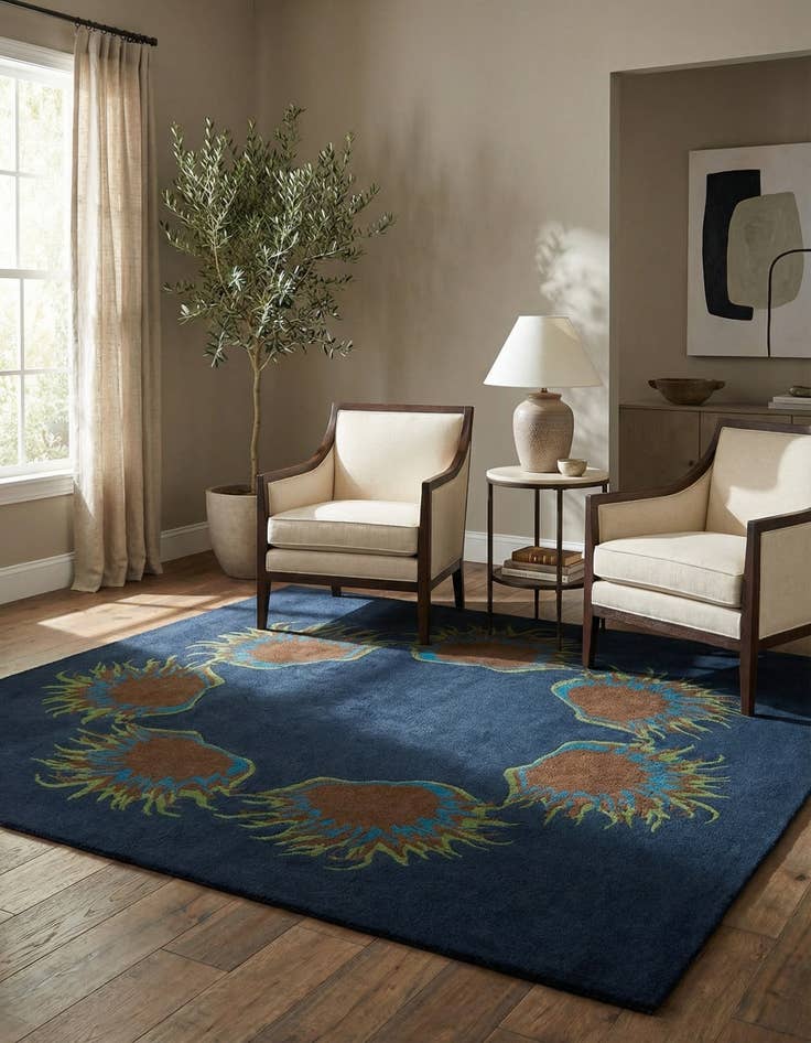 Detail image of 7' 3 x 7' 6 Luna Square Rug