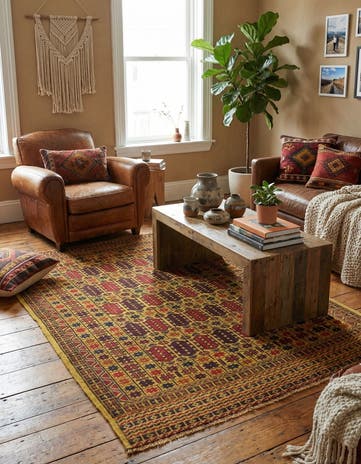 3' 10 x 6' Hand Woven Kilim Afghan Wool Rug