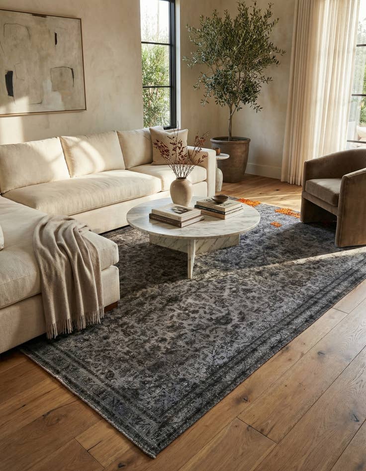 Detail image of 7' x 10' 4  Hand Knotted Ultra Vintage Persian Wool Rug