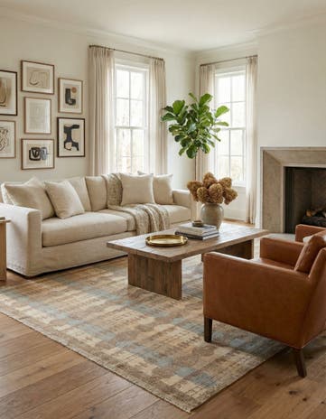 8' x 10' 7 Hand Knotted Darya Wool Rug