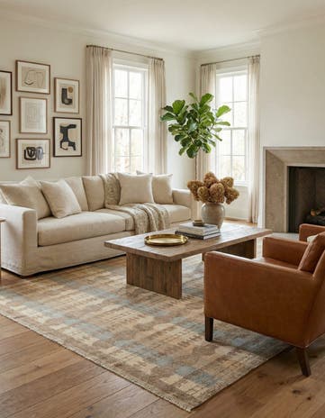 8' x 10' 7 Hand Knotted Darya Wool Rug