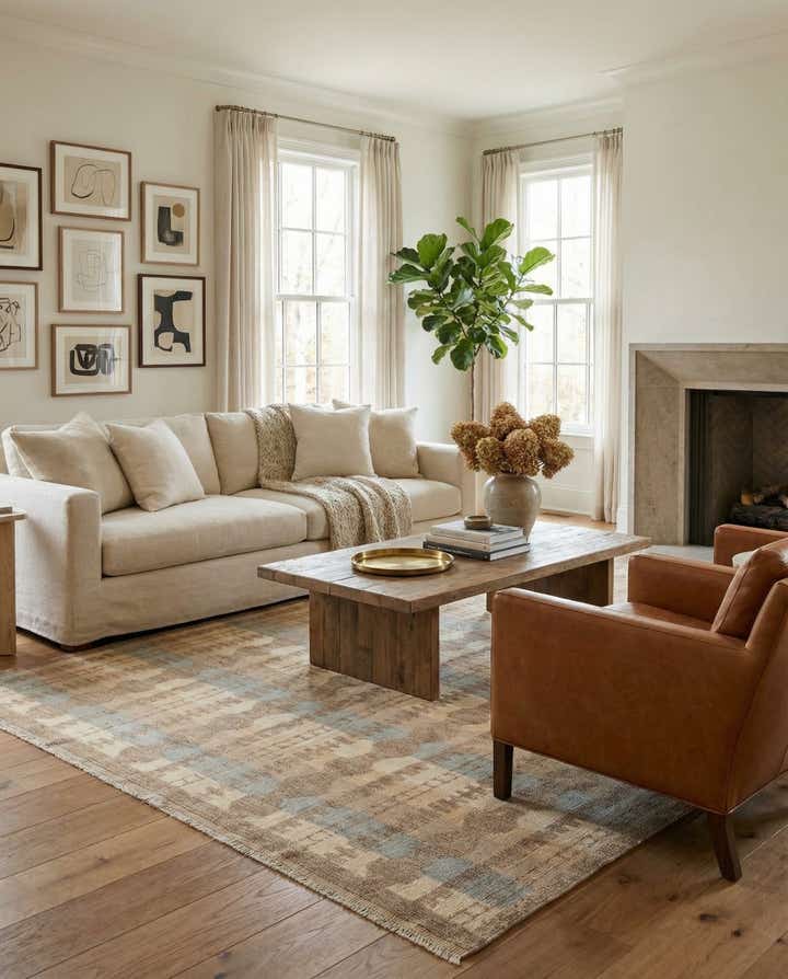 8' x 10' 7 Hand Knotted Darya Wool Rug