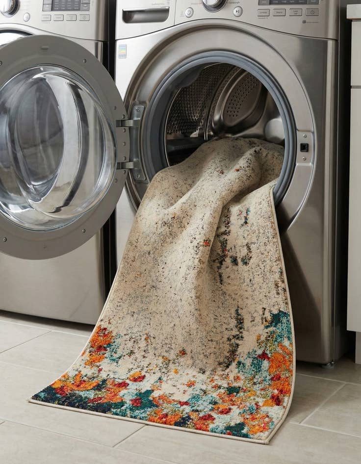 Detail image of 2' 2 x 6' 9  Washable Spectrum Runner Rug