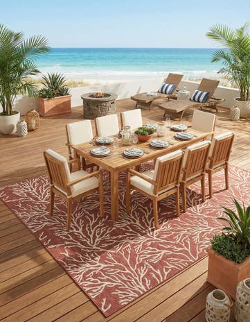 10' x 14' Easy-Clean Coastal Indoor / Outdoor Rug