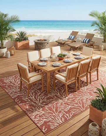 10' x 14' Easy-Clean Coastal Indoor / Outdoor Rug