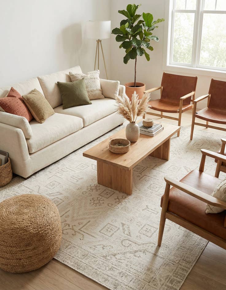 Detail image of 7' x 10' Easy-Clean Aztec Indoor / Outdoor Rug
