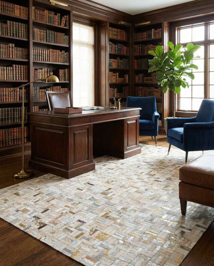 5' x 7' 11 Cowhide Stocks Rug