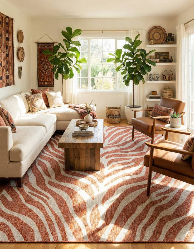 Detail image of 10' x 14'  Washable Safari Indoor / Outdoor Rug