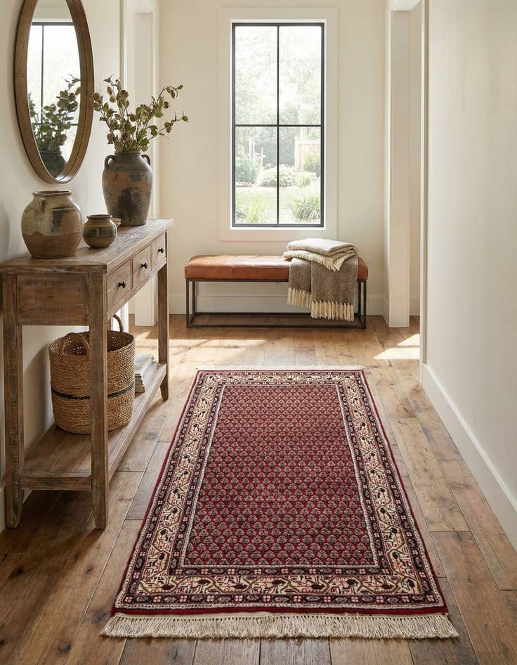 Detail image of 2' 11 x 5' 3  Hand Knotted Mir Wool Rug