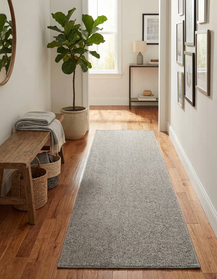 Detail image of  2' x 8'  Washable Solid Indoor / Outdoor Runner Rug