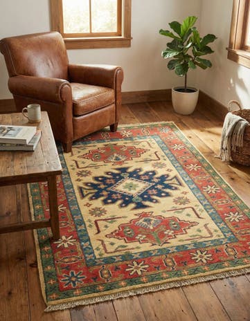 2' 10 x 4' 1 Hand Knotted Kazak Rug