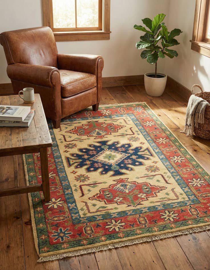 Detail image of 2' 10 x 4' 1  Hand Knotted Kazak Rug