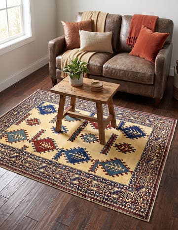 4' 3 x 5' 3 Hand Knotted Kazak Rug
