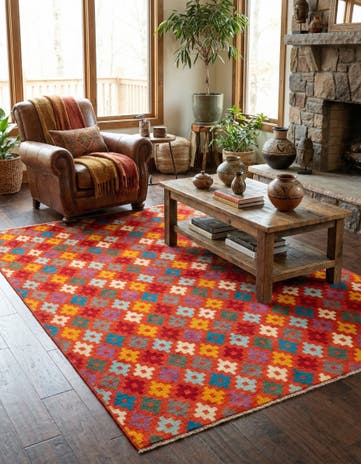 4' 11 x 6' 6 Hand Knotted Balouch Wool Rug