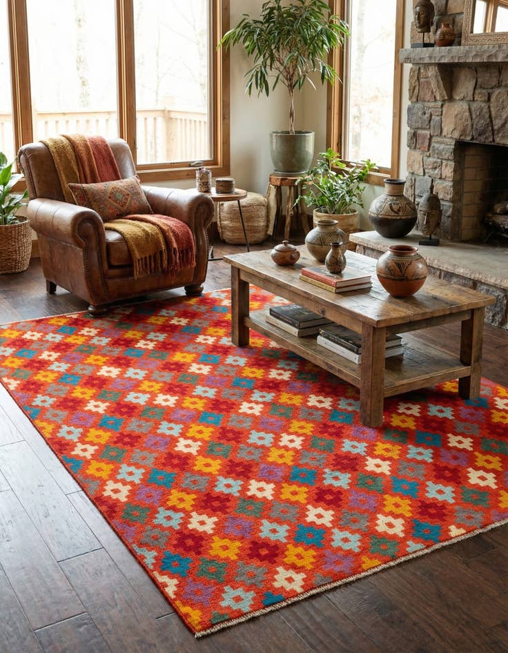 Detail image of 4' 11 x 6' 6  Hand Knotted Balouch Wool Rug