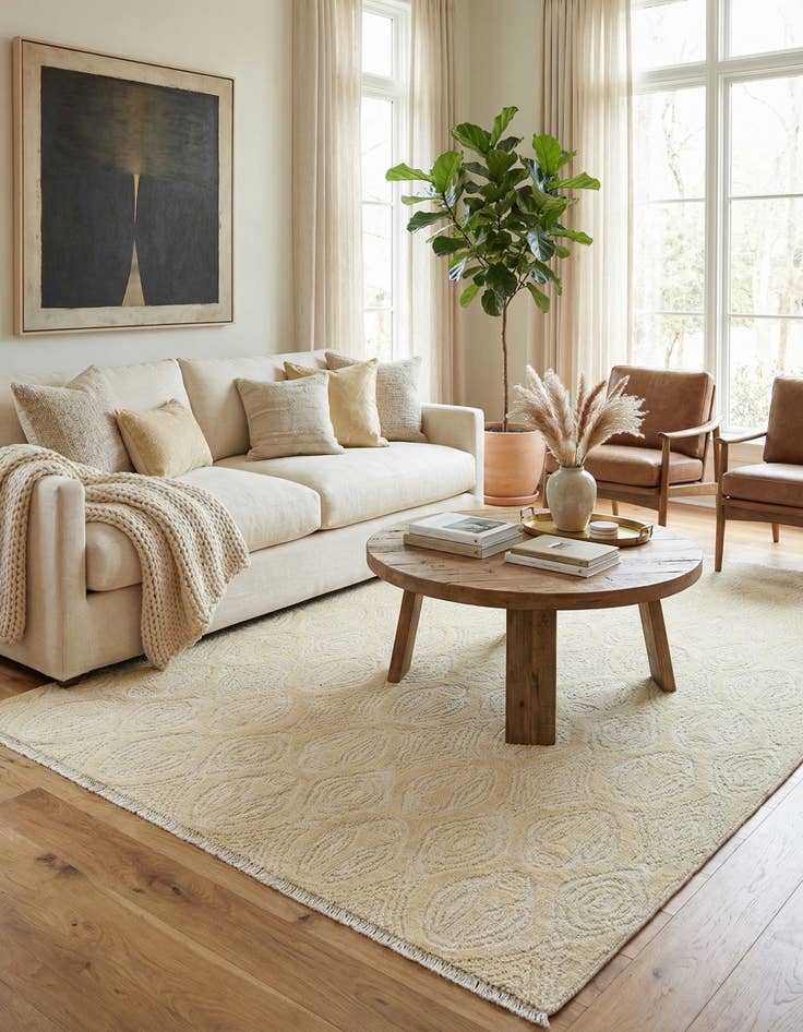 Detail image of  5' 6 x 8' 2  Hand Knotted Darya Wool Rug