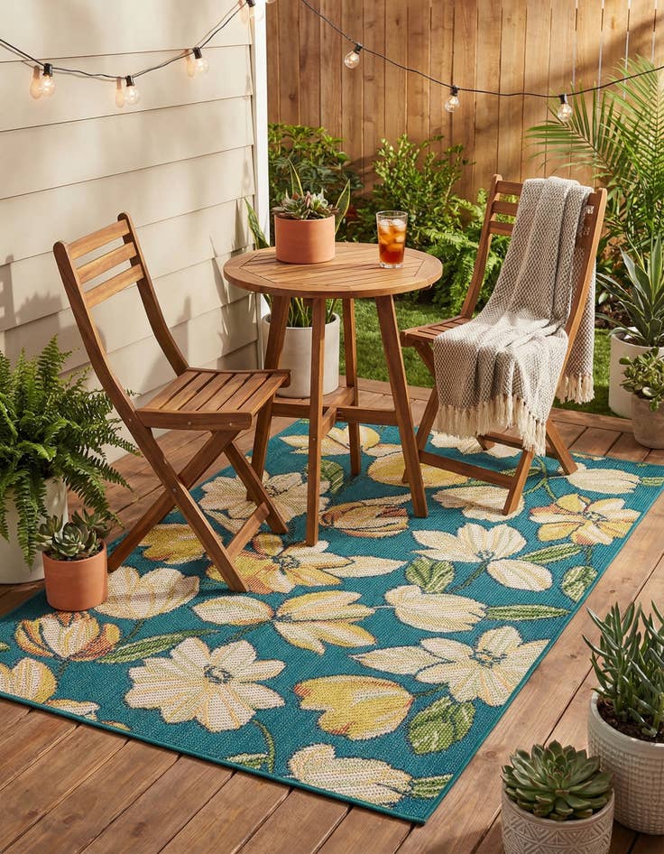 Detail image of 4' x 6'  Washable Baja Indoor / Outdoor Rug