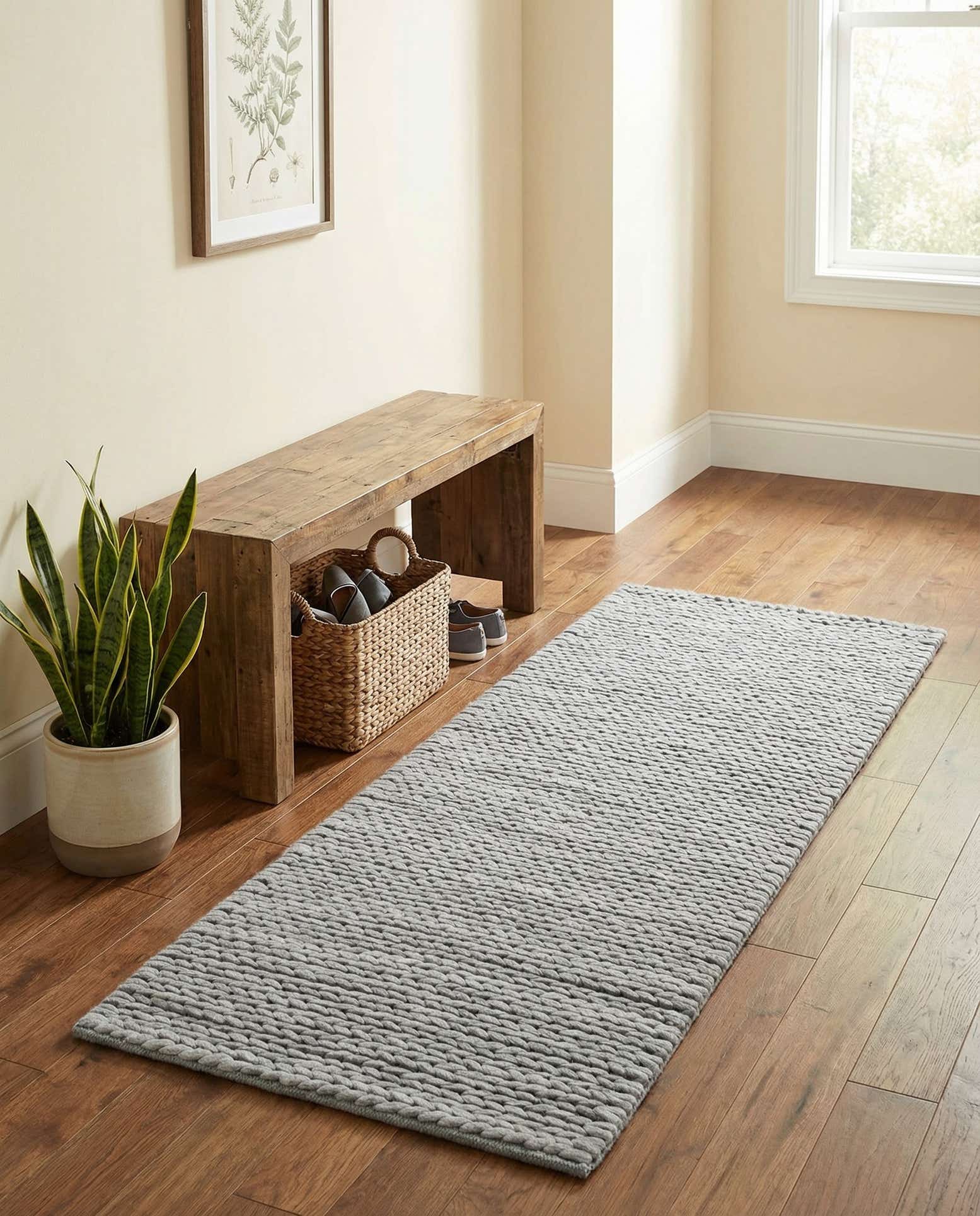 2' x 5' 1 Hand Woven Lana New Zealand Wool Runner Rug