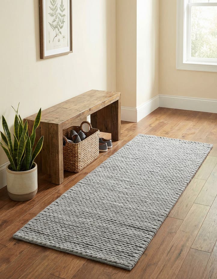 2' x 5' 1 Hand Woven Lana New Zealand Wool R...