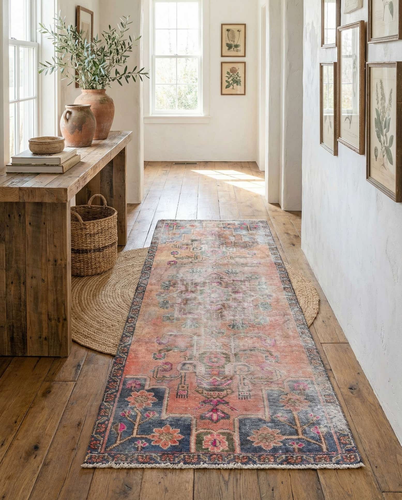 3' x 7' Hand Knotted Ultra Vintage Persian Wool Runner Rug