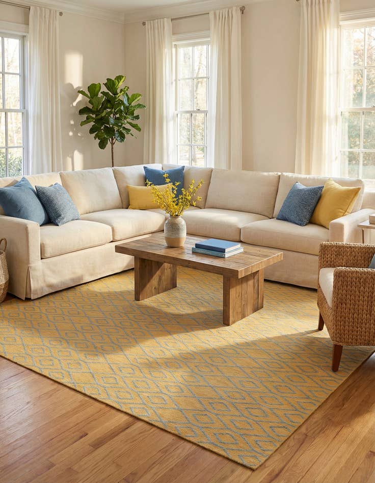 Detail image of 13' x 13'  Washable Jill Zarin Turks and Caicos Indoor / Outdoor Square Rug