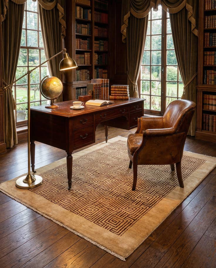 Detail image of 4' 7 x 6' 8 Juma Wool Rug