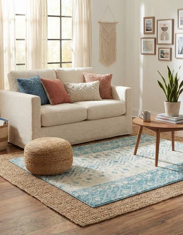 4' x 4' Moroccan Trellis Square Rug