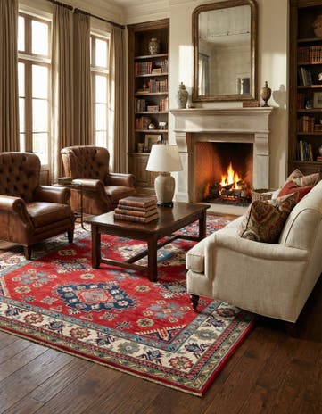 6' 8 x 10' Hand Knotted Kazak Rug