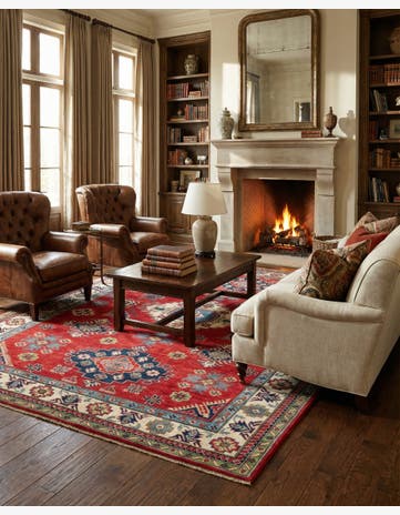 6' 8 x 10' Hand Knotted Kazak Rug