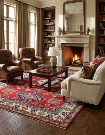 6' 8 x 10' Hand Knotted Kazak Rug