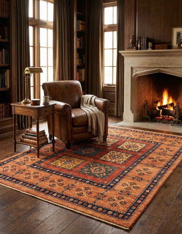 Detail image of 3' 5 x 4' 11 Kashkuli Wool Rug