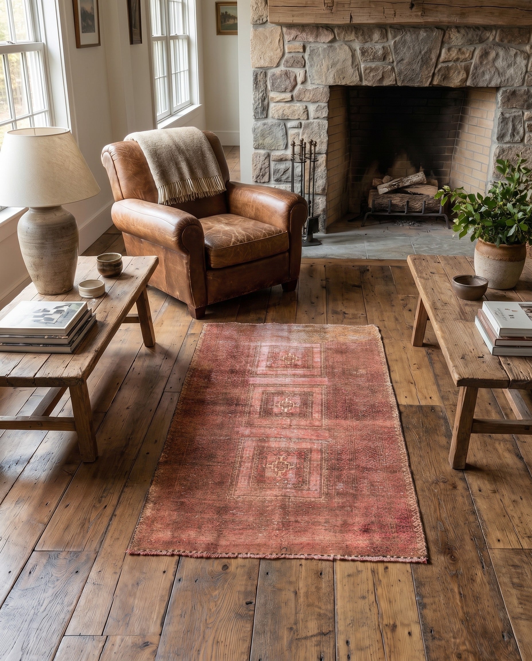 3' 6 x 6' 2 Hand Knotted Ultra Vintage Persian Wool Rug