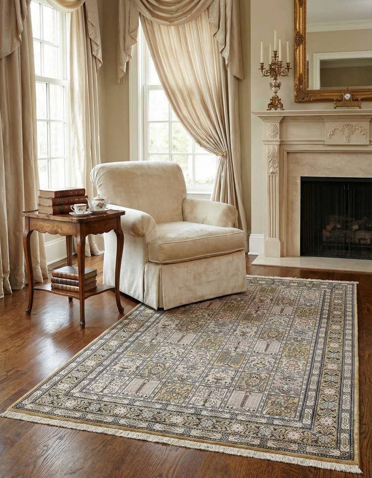 Detail image of  3' 2 x 5' 1 Ghom Silk Rug