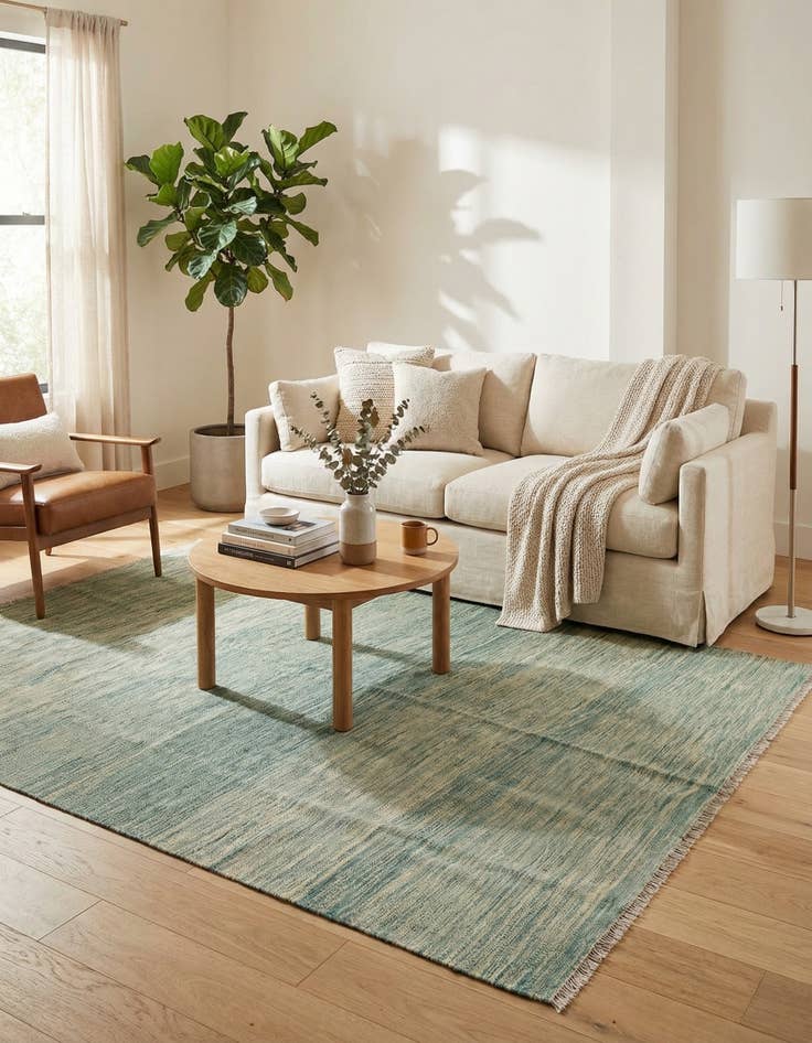 Detail image of 5' x 6' 6  Hand Woven Kilim Modern Wool Rug