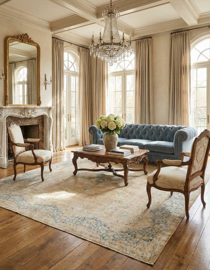 Detail image of 9' 11 x 12' 8 Vintage Royal Wool Rug