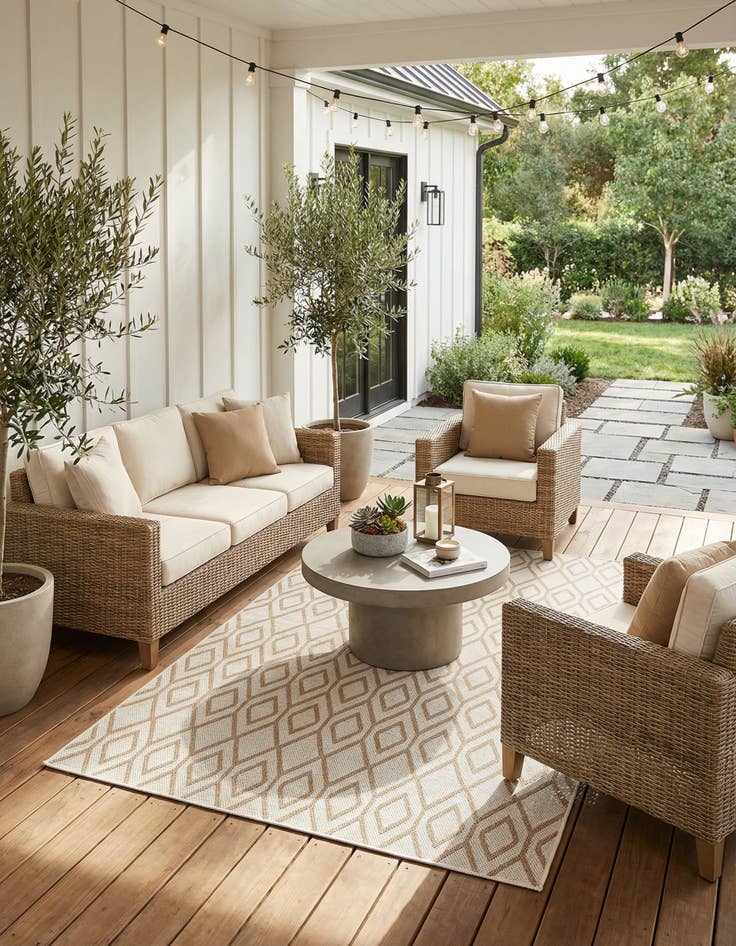 Detail image of 4' x 6'  Washable Jill Zarin Turks and Caicos Indoor / Outdoor Rug