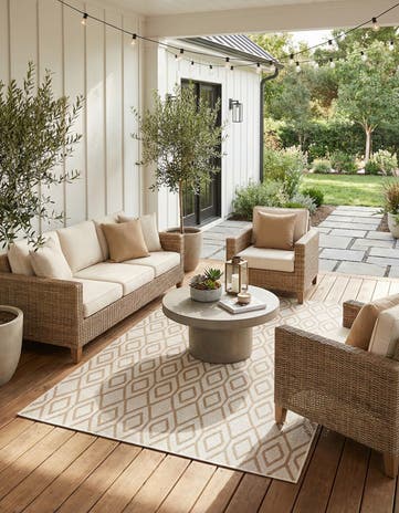 4' x 6' Easy-Clean Jill Zarin Turks and Caicos Indoor / Outdoor Rug