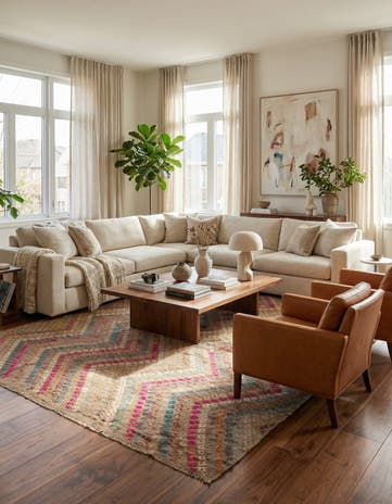 9' 7 x 12' 7 Hand Woven Kilim Modern Wool Rug