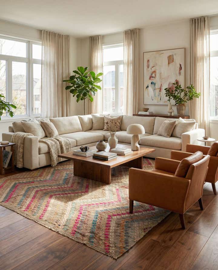 9' 7 x 12' 7 Hand Woven Kilim Modern Wool Rug