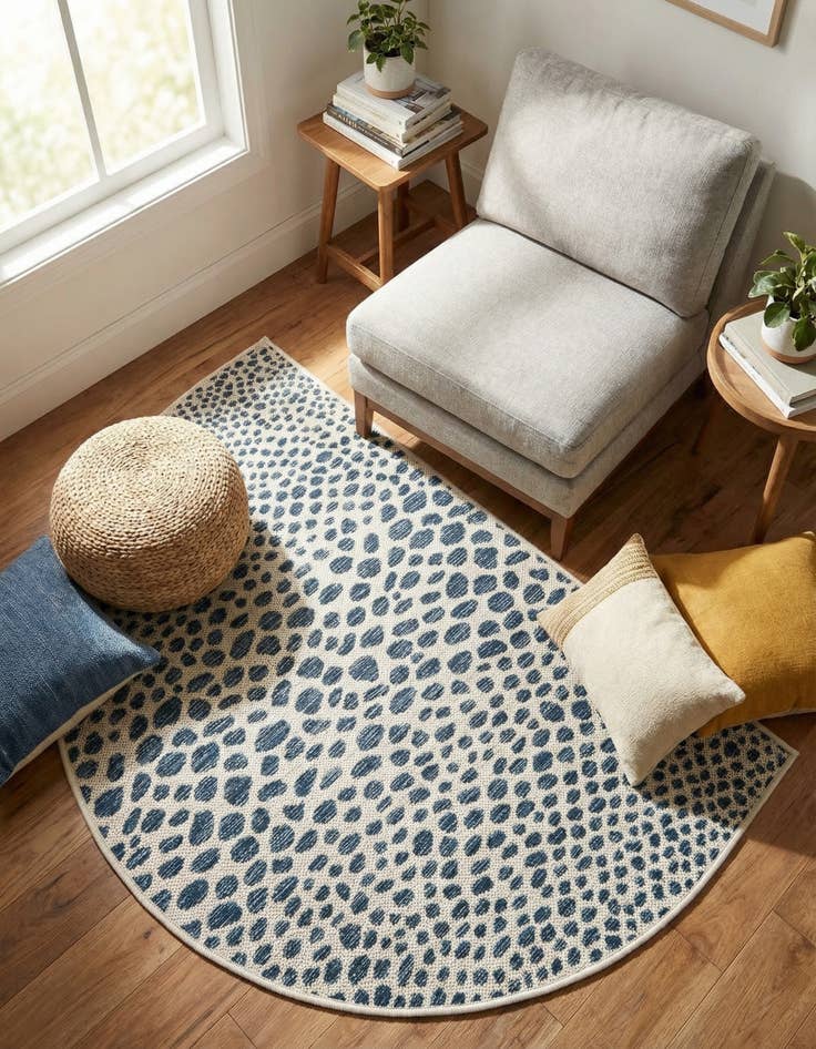 Detail image of  2' 7 x 4'  Washable Jill Zarin Cape Town Indoor / Outdoor Hearth Rug